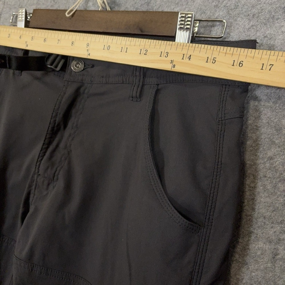 Prana Stretch Zion Relaxed Pants Mens 32x33 Gray 2-Way Stretch Hiking -SIZE NOTE - Picture 7 of 7